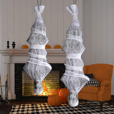Halloween Decorations 5.97Ft Hanging Cocoon Corpses Props, Spooky Scary Skeleton Body for Window Wall And Outdoor Indoor Yard Patio House Decor