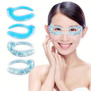 Reusable Gel Eye Ice Pack - Cold/Hot Compress Relax Eye Mask, PVC Eye Pad for Puffiness, Redness, sinus headaches - Quick-Cooling Eye Care for Home, Travel, - Long-Lasting Chill Without Fluid Shift, Eye Pads for Puffy Eyes, T