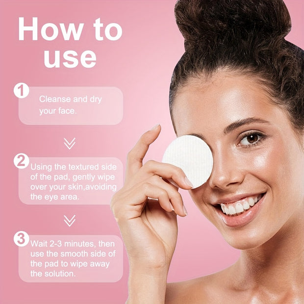 LANEMAV Glycolic Acid Facial Cleansing Pads | 100 Count | Hypoallergenic, Infused with Vitamin B5 & E, Calendula & Green Tea Extracts | Deep Pore Unclogging & Oil Control | Suitable for Sensitive Light Beige | Minty Fresh Sce