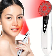 HeliFolk Multi-Functional LED Red Light Relax Facial Device – Handheld Skincare Beauty Instrument with Adjustable Settings, USB Rechargeable, Perfect Valentine’s Day or Birthday Gift for Her