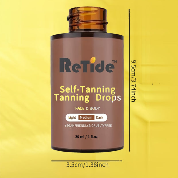 Self Tanning Drops- Medium Face Tanning Drops To Add To Lotion, Moisturizing Bronzing Tanner For Face& Body, Toxin Free Tanner For Fake 30ml/1fl.oz
