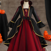 Dark and long Halloween Carnival party performance, princess dress for the Festival