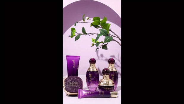 6pcs Korean and American Skin Purple Ganoderma Moisturizing Beauty Set Box Hydrating, Moisturizing and Nourishing Skincare Set for Facial Care Gifts for Mothers and Girlfriends Mother's Day Gift