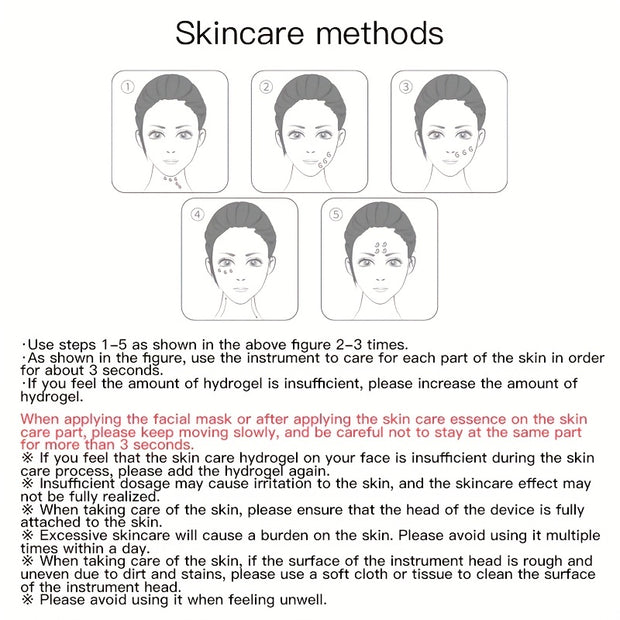 PVD Professional Facial Skincare & Beauty Device - 25-in-1 Multi-Function, 25 Conductive Sheets with Eye/Nasolabial Fold/Contour Lines Treatment, Red Light Relax, Heats Up for Efficient Skincare, USB Rechargeable Handheld Hom