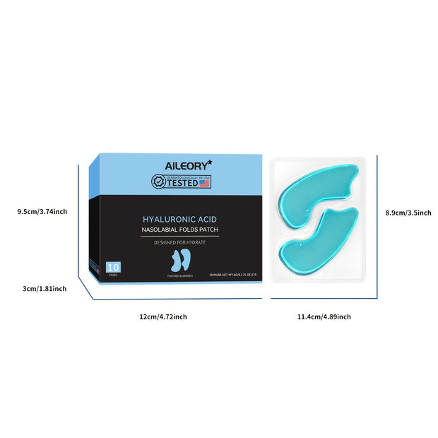 Dissolving Patches for Under Eye And Cheek Wrinkles, Moisturizing Hyaluronic Acid Mask, Visually, Can Be Used Overnight, Great for Travel And Parties, 10 Pairs
