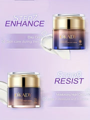OKDAY Hydrolyzed Collagen, Sodium Hyaluronate, Makes Skin Feel Smooth, Looks Younger, Firmer, Enhances Skin Elasticity, Skin Care Kits, High-end Skin Care Products, Gifts For Women, Thanksgiving Gifts, Suitable For Gifts - Ch