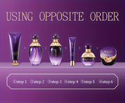 6pcs Korean and American Skin Purple Ganoderma Moisturizing Beauty Set Box Hydrating, Moisturizing and Nourishing Skincare Set for Facial Care Gifts for Mothers and Girlfriends Mother's Day Gift