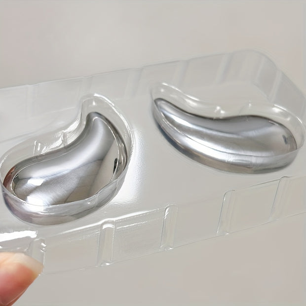 1 Pair Stainless Steel Eye Massagers - Reusable Multi-Purpose Hot & Cold Compress Relax, Portable Gua Sha Facial Massage Tools for Home, Travel, Beauty Shops - No Battery Needed, Holiday & Mother’s Day Gifts