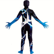 SYNCFUN Boys Scary Halloween Costume For Kids, Slenderman Skin Bodysuit, Skinsuit Boys Girls