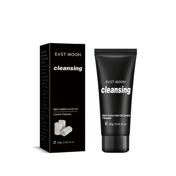 1pc/2pcs Volcanic Mud Oil-Control Facial Cleanser for Men, Deep Cleansing, Non-tight And Moisturizing, Suitable for Men, 2.02floz