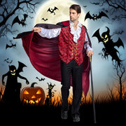 SYNCFUN Vampire Costume, Vampire Costume Men with Vampire Cape for Deluxe Halloween Costume