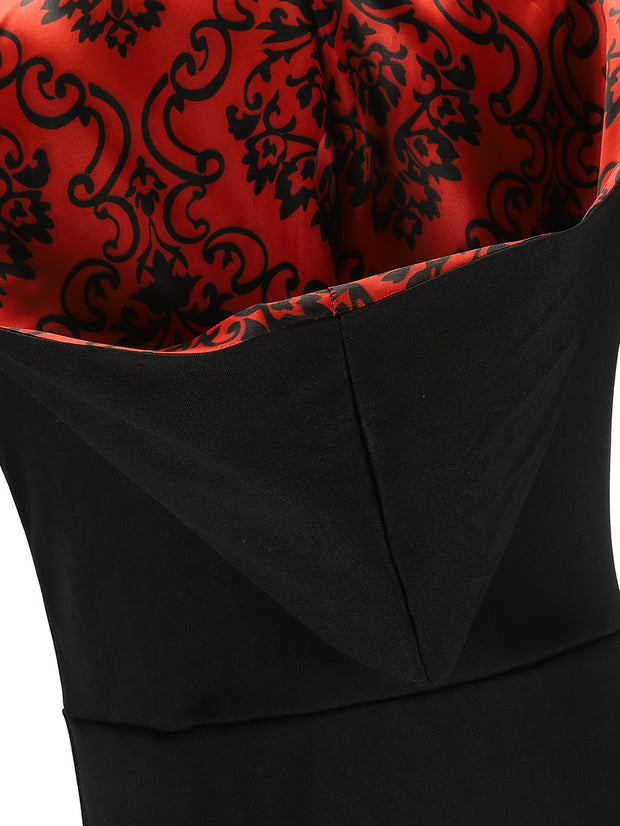 A Long Hooded Print Dress for Girls Featuring Exquisite Digital Prints of a Vampire Costume, Perfect for Halloween Parties And Various Festive Celebrations.
