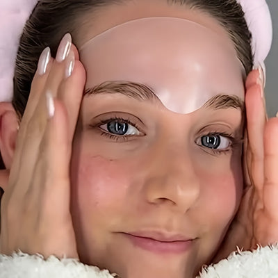 2 Pack Reusable Silicone Forehead Patches - Fragrance-Free, Non-Invasive Facial Contouring for, & Frown Lines, Natural Lift & Relaxation, Forehead Wrinkle Patches, Skincare, Seamless Design, Skinfriendly Material, Mature Skin