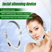 Electric Rechargeable V-Face Beauty Massager Device With Multi-Speed Intensity Adjustment, LCD Display For Women Facial Skin Care Mother's Day Gift