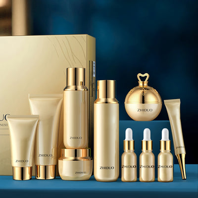 10pcs Skin Care Kit, Skin Care, Whole Process Facial Cleanser, Toner, Lotion, Essence, Face Cream, Mother'S Day, Valentine'S Day Gift Box, The Best Gift For Girlfriends, Women