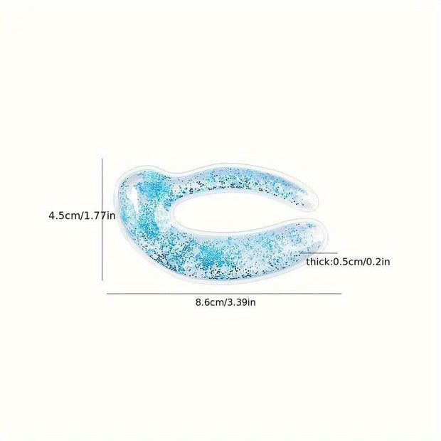 Reusable Gel Eye Ice Pack - Cold/Hot Compress Relax Eye Mask, PVC Eye Pad for Puffiness, Redness, sinus headaches - Quick-Cooling Eye Care for Home, Travel, - Long-Lasting Chill Without Fluid Shift, Eye Pads for Puffy Eyes, T