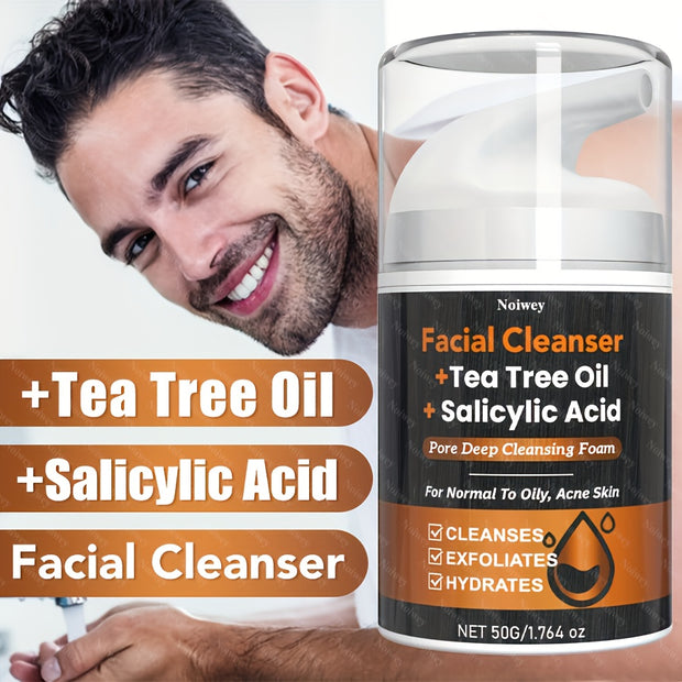 Facial Cleanser: Deep Cleansing, Moisturizing, Oil Control, Unclogs Pores, Suitable for Normal to Oily, Acne Prone Skin