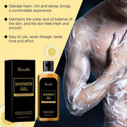 Men'S Perfume Body Wash, Containing Lemon Fruit Oil And Aloe Leaf Extract, Gently Cleanses The Body, Leaving A Lasting Fragrance On The Skin, With A Fresh Aroma. Suitable For Dates And As A Gift For Father'S Day.