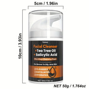Facial Cleanser: Deep Cleansing, Moisturizing, Oil Control, Unclogs Pores, Suitable for Normal to Oily, Acne Prone Skin