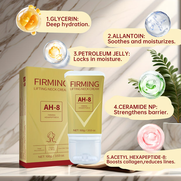 Women'S Firming Neck Cream, Moisturizing & Tightening Lotion with Rollerball, Coconut Oil & Retinol Infused, for Oily Skin, Helps Improve Neck Skin Appearance, 1pc, Cream for Fac