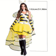 Bee Costume Halloween Bee Cosplay Adults Costume Women Bumble Costume Accessories Halloween Cosplay Party