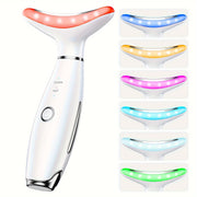 LED Face-Lifting Device, 7 Color Led Face massage Device, Lifting and Firming Facial Massage Device, 4 in 1 Face Massager, Face Neck Massager for Daily Skin Care Routine, Facial Massager Skin Care Tool