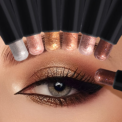 Multifunctional Shiny Eyeshadow Pencil Set - 6 Colors, Waterproof Metallic Matte Eyeshadow Stick, Colorful Highlight Eyeliner, Carnival Makeup Gift, Mother's Day Gift, Anniversary Gift