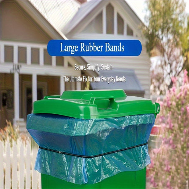Heavy-Duty Elastic Trash Can Holders - 3pcs Garbage Bag Bands, Secure Slip-Proof Grip for Large Dumpster, Office, School, Home, Outdoor - Fits Trash Cans up to 96 Gallons, Trash Bag Holder