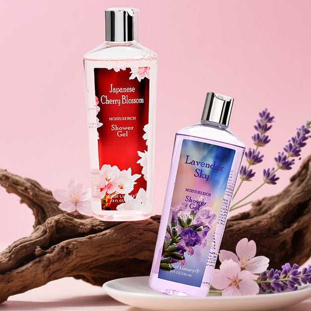 Body Wash For Men & Women, Long-lasting Fragrance, Deep Cleaning, Make The Light Beige Smoother, The Fragrance Of Cherry Blossoms And Lavender