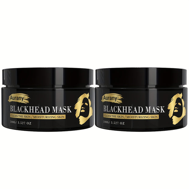2pcs - Black Cleansing Face Mask, Facial Mask Extracted From Bamboo Charcoal Plants, Clay Mask for Face Moisturizes Oil Control, Clean Facial Light Beige, Suitable for Both Men And Women-100G