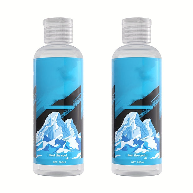 HARDBIRD 6.76oz No-Rinse Body Wash - Iceberg & Hot Springs Experience, Hypoallergenic Moisturizing Bath Oil for Men & Women, Party Gift, Daily Use, Vibrant Nature-Inspired Design, Nonirritating Formula