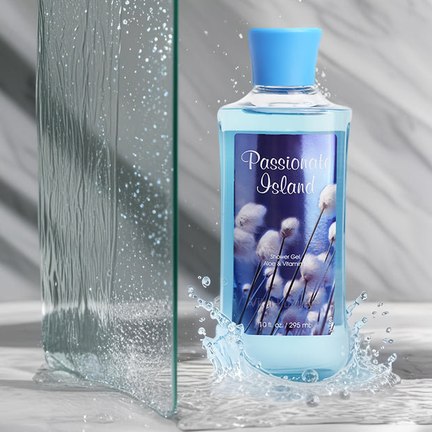 10fl. Oz Cool White Musk Body Wash for Women & Men - Alcohol-Free Moisturizing Shower Gel with Glycerin & Vitamin E, Luxurious Oriental Fragrance, Hydrating Cleanser for All Light Beige Types