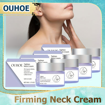 4pcs Firming Moisturizing Neck Cream, Hydrate Tighten Neck Light Beige Serum, Mild Non Irritating Formula, Make Light Beige More Elastic Smooth, Body Skincare, Light Beige Care Beauty Gifts
