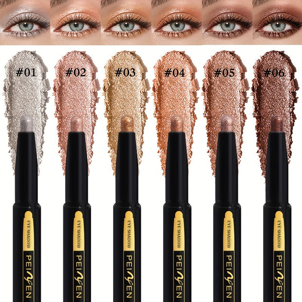 Multifunctional Shiny Eyeshadow Pencil Set - 6 Colors, Waterproof Metallic Matte Eyeshadow Stick, Colorful Highlight Eyeliner, Carnival Makeup Gift, Mother's Day Gift, Anniversary Gift