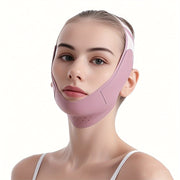 1pc Reusable V-shaped Lifting Facial Mask - Pink Face Band, Used To Reduce Double Chin, Tighten Face And Prevent Sagging | Ultra-thin Comfortable Summer Wear, With Cooling Function, Face Slimming Tools | Tight Fit Design | Co