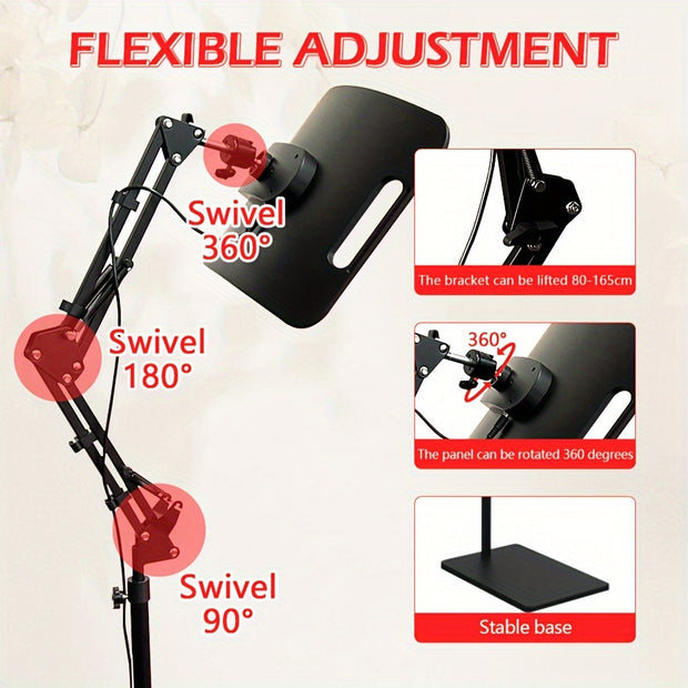 Red Light Therapy Device For Face And Body, Infrared Light Therapy Lamps With Adjustable Stand 660nm Red Light & 850nm Near Infrared Light Therapy Lamp Panel For Body At Home With Timer
