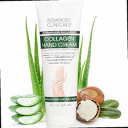 Advanced Clinicals Collagen Hand Body Cream Skin Care Moisturizer Lotion For Dry Cracked Skin Soothing Hydrating Plant Collagen Lotion W Aloe Vera Green Tea Shea Butter Large 8 Fl Oz